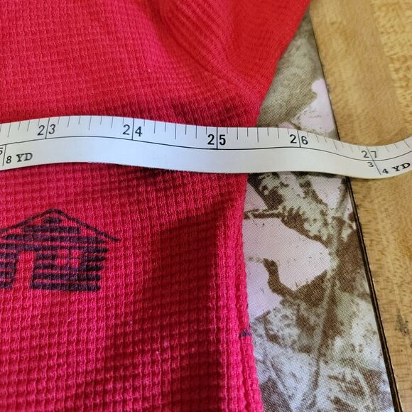 Artisans 2 Piece Pajama Thermal Short Set Vintage No Size Tag Red Christmas - Picture 6 of 12